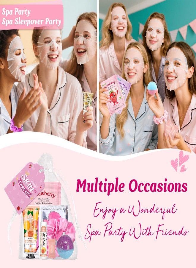 KONEUK 80PCS Spa Party Supplies for Girls, Include Facial Masks, Lip Balm, Hand Cream, Under Eye Patches, Lip Mask, Foot Bath Bombs, Compressed Towels, Sleepover and Spa Birthday Party Supplies for Girls - Image 4